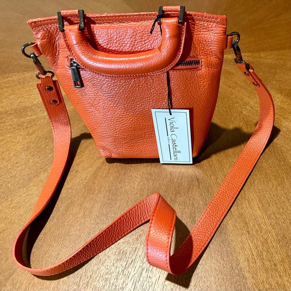 Viola Castellani Small Leather Crossbody Bag